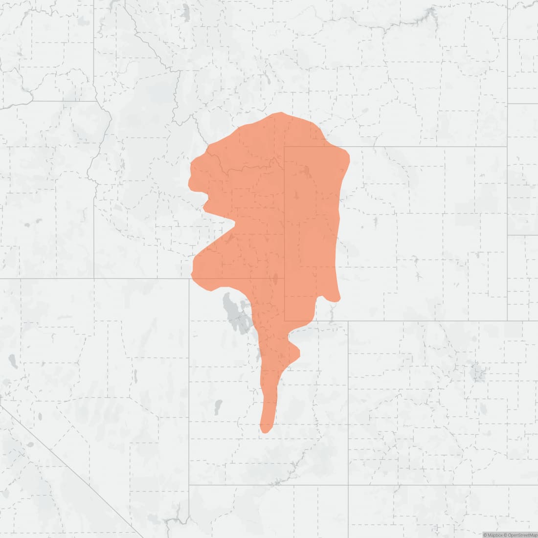 Range map for Uinta Ground Squirrel