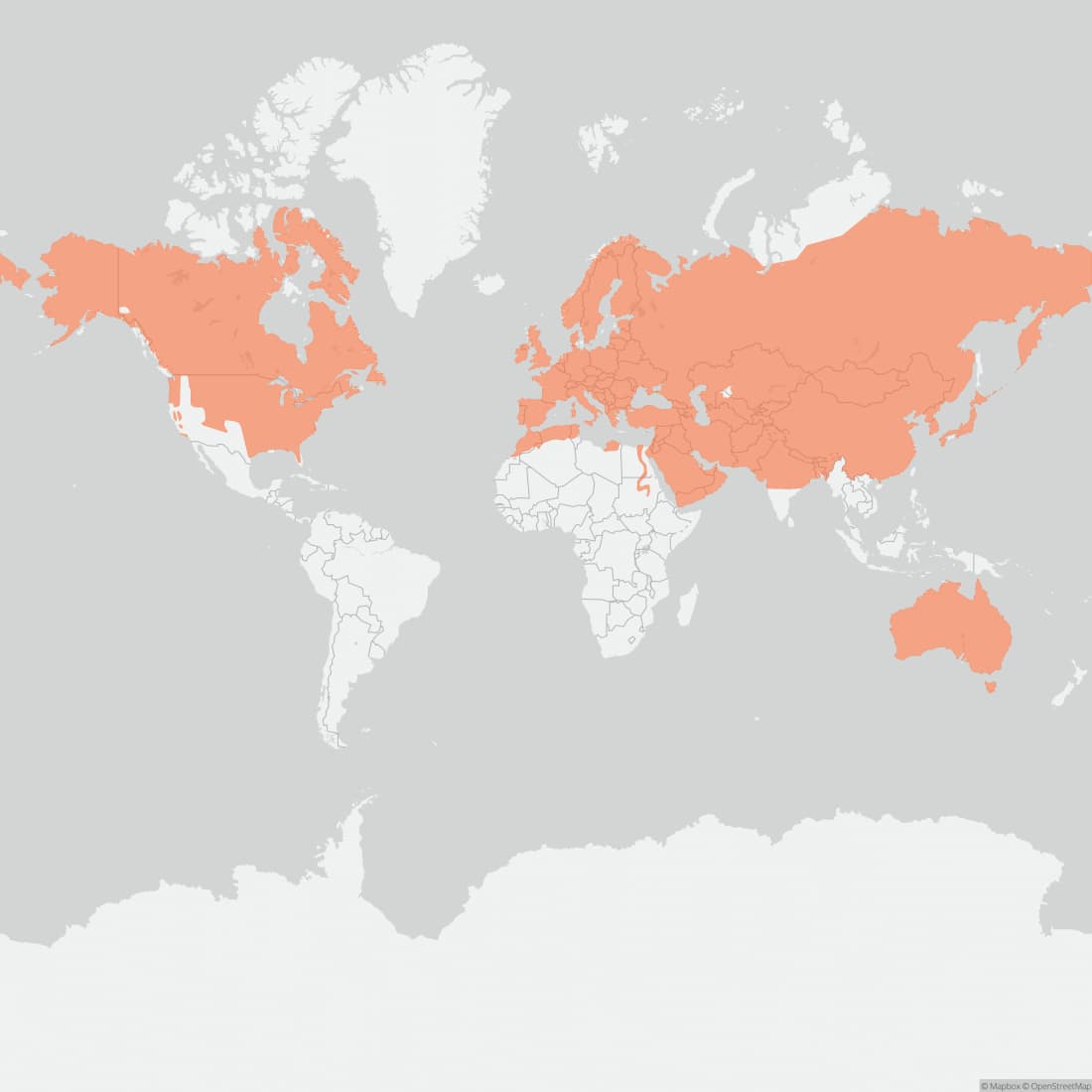 Range map for Red Fox