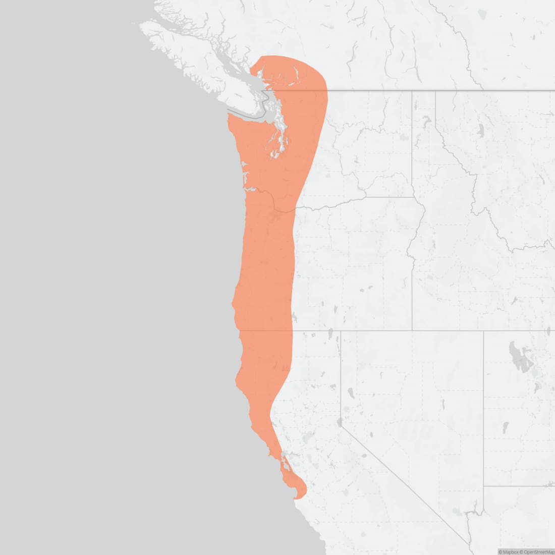 Range map for American Shrewmole