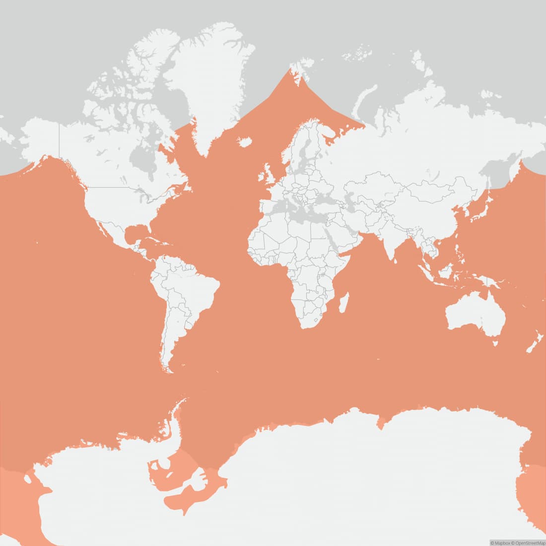 Range map for Blue Whale