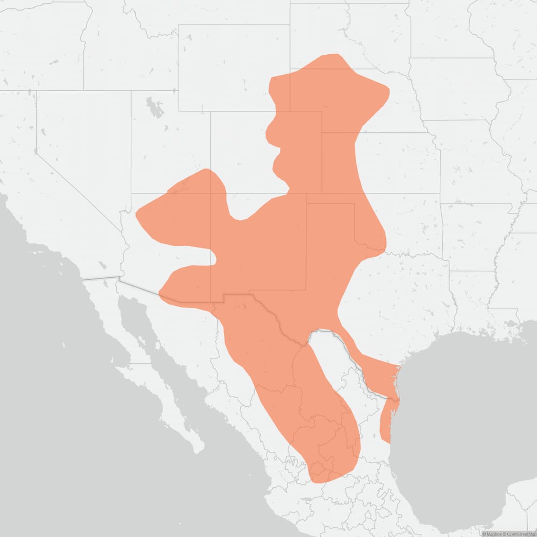 Range map for Spotted Ground Squirrel