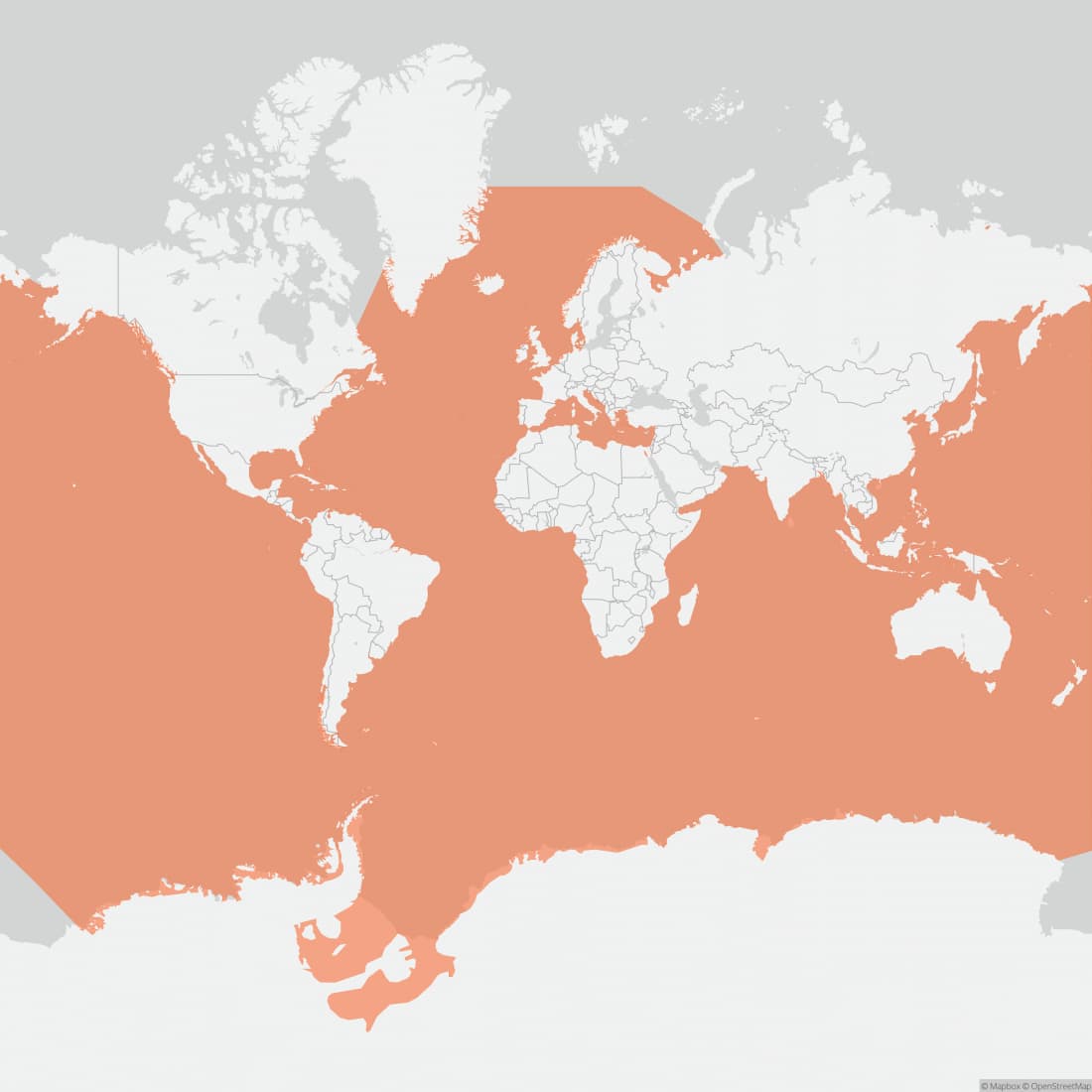 Range map for Sperm Whale