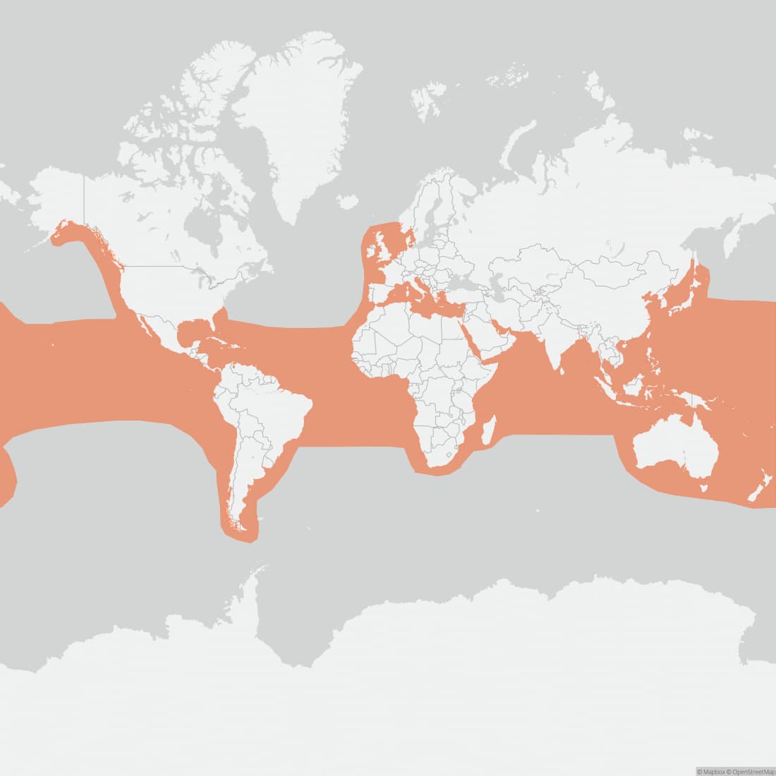 Range map for False Killer Whale