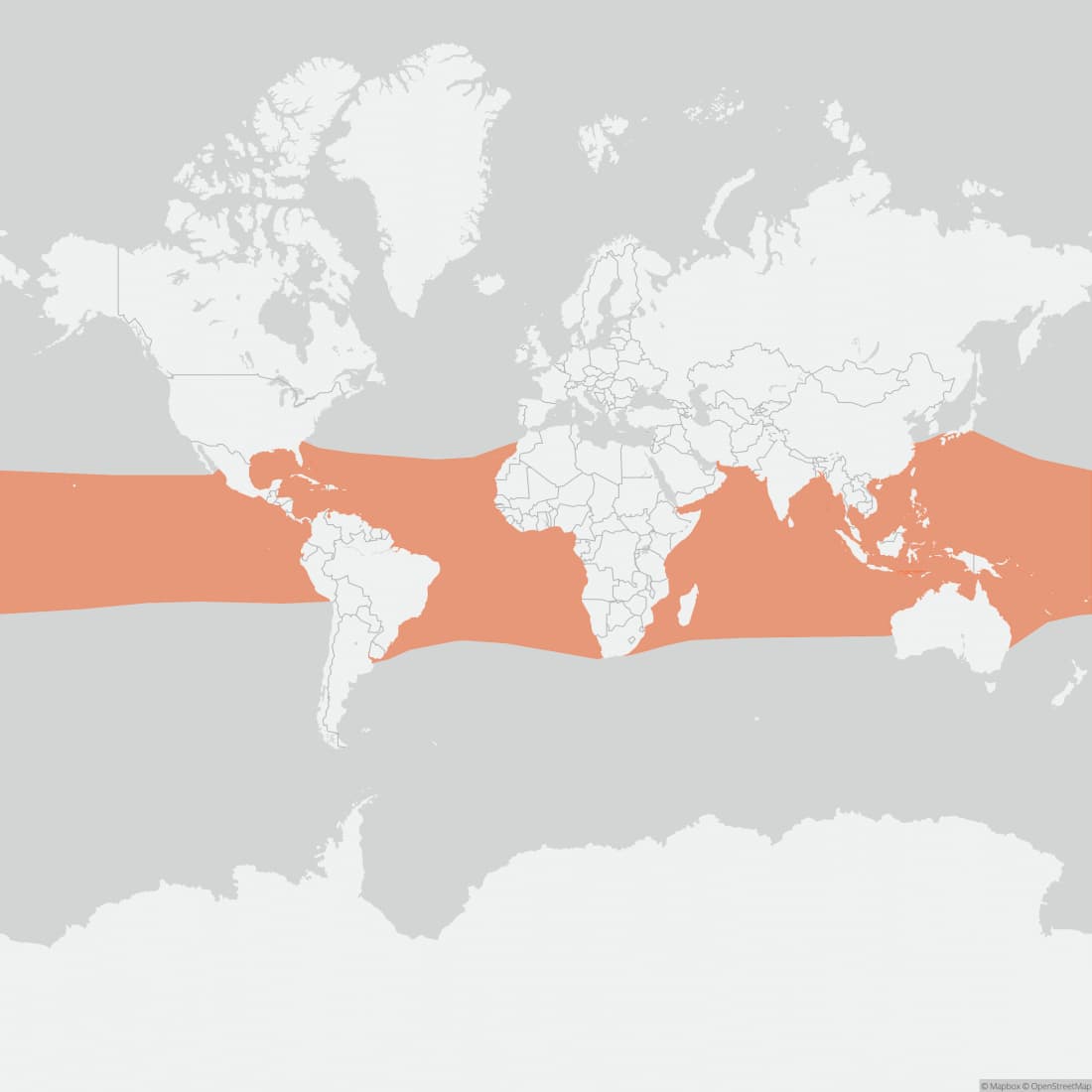 Range map for Fraser's Dolphin