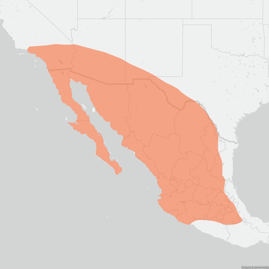 Range map for Western Yellow Bat