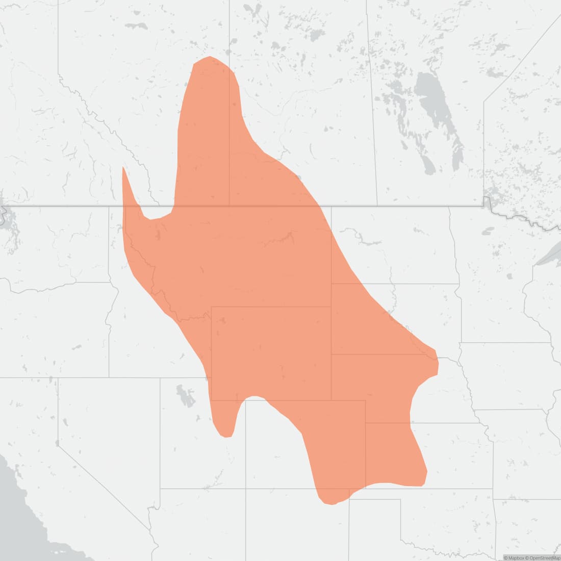 Range map for Western Small-footed Myotis