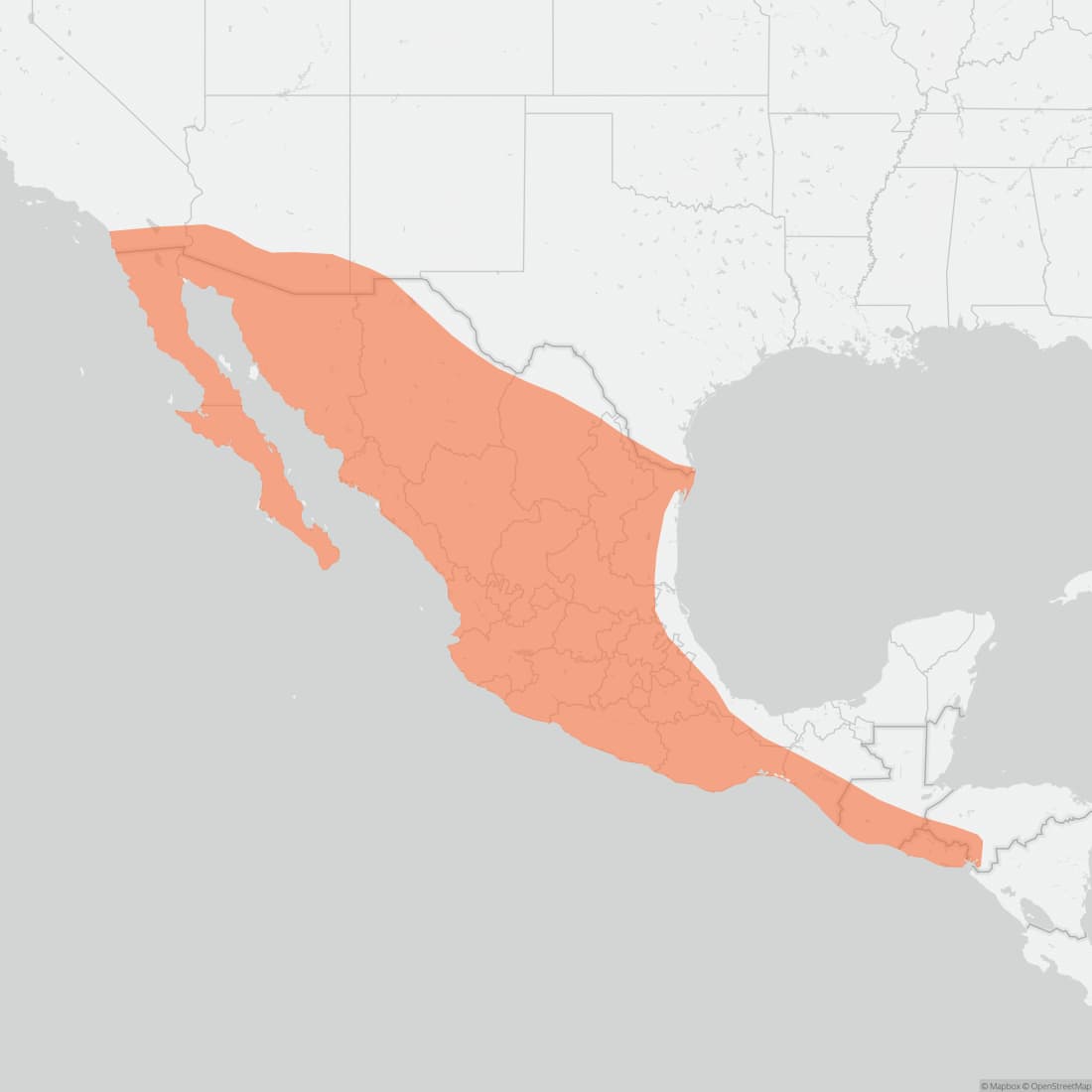 Range map for Long-tongued Bat