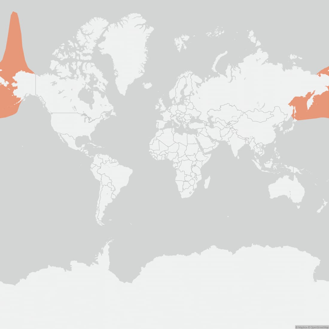 Range map for Ribbon Seal