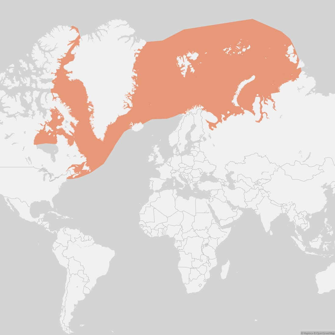 Range map for Harp Seal