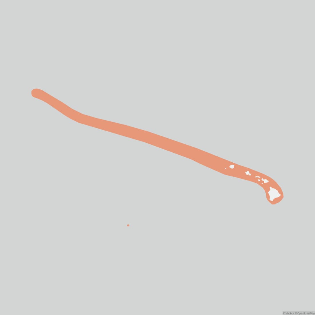 Range map for Hawaiian Monk Seal