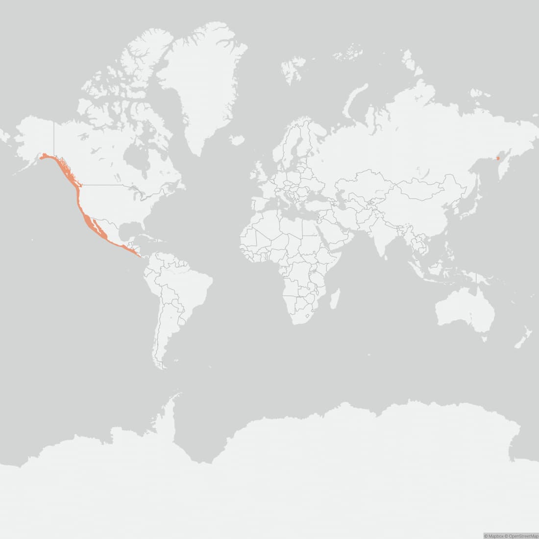 Range map for California Sea Lion