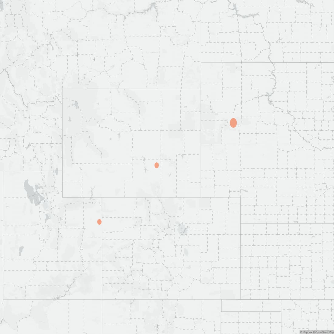 Range map for Black-footed Ferret
