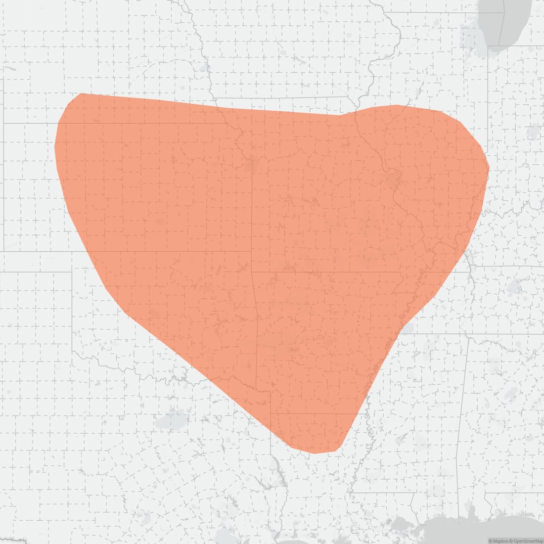 Range map for Elliot's Short-tailed Shrew