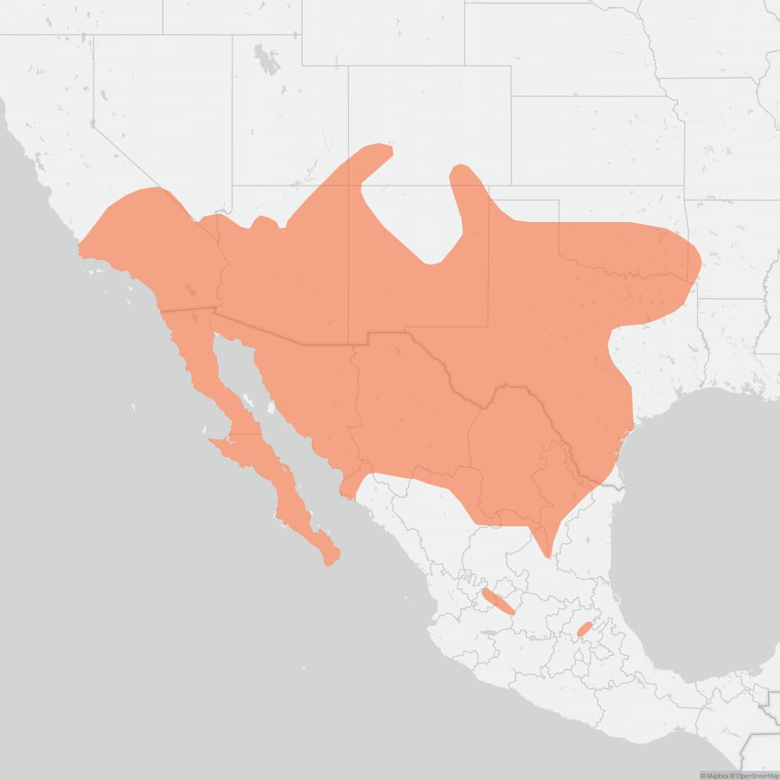 Range map for Crawford's Gray Shrew