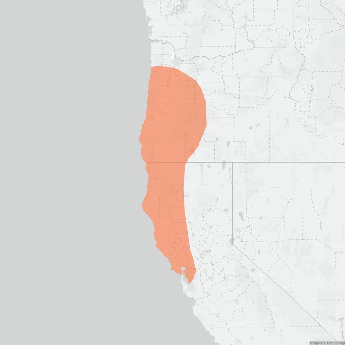 Range map for Fog Shrew