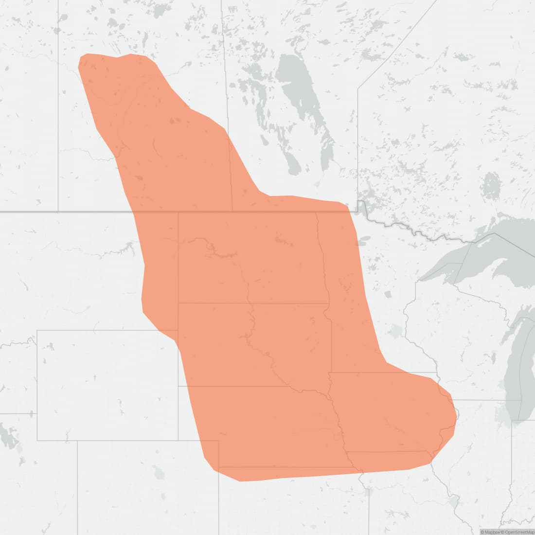 Range map for Hayden's Shrew