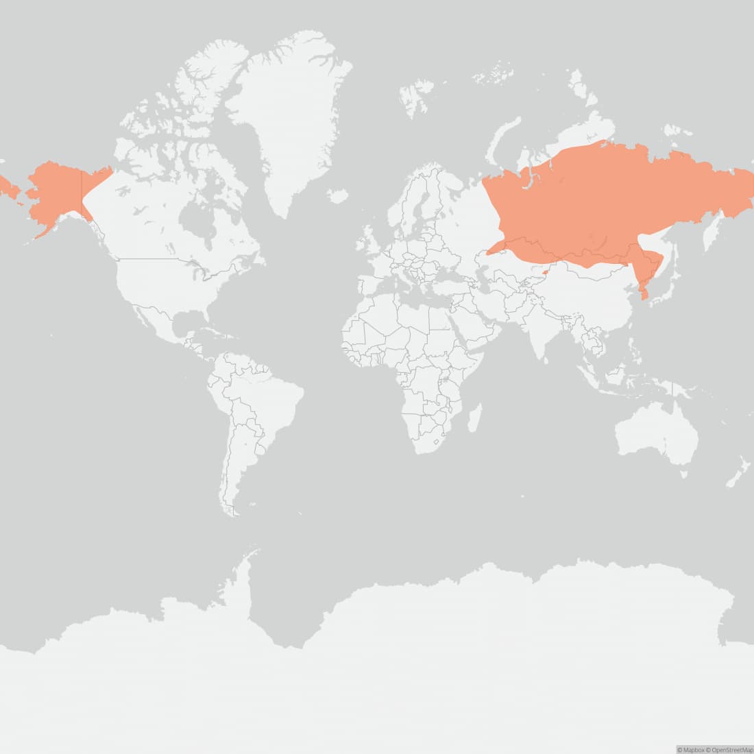 Range map for Tundra Shrew