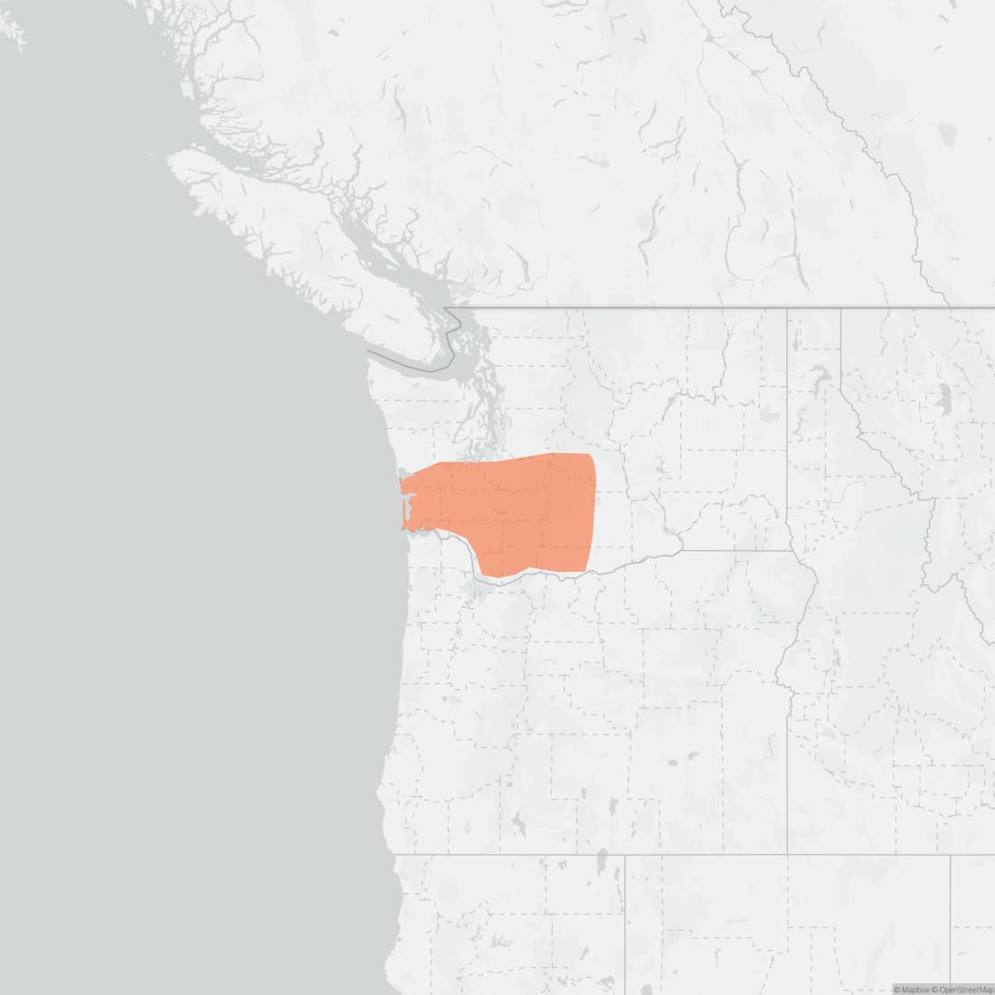 Range map for Baird's Shrew