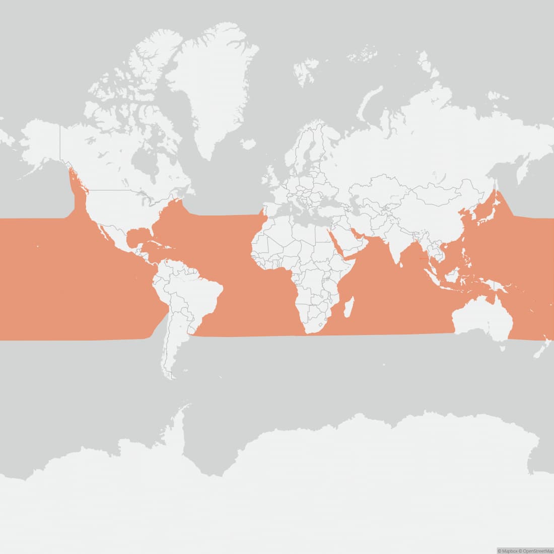 Range map for Short-finned Pilot Whale