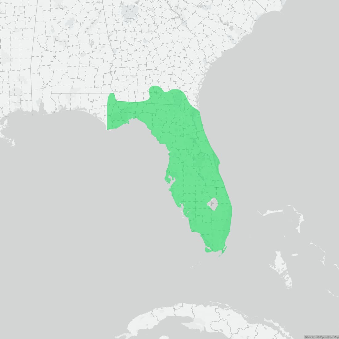 Range map for Striped Swampsnake