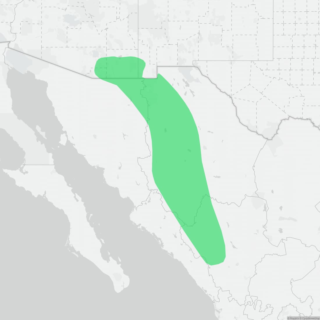 Range map for Slevin’s Bunch Grass Lizard