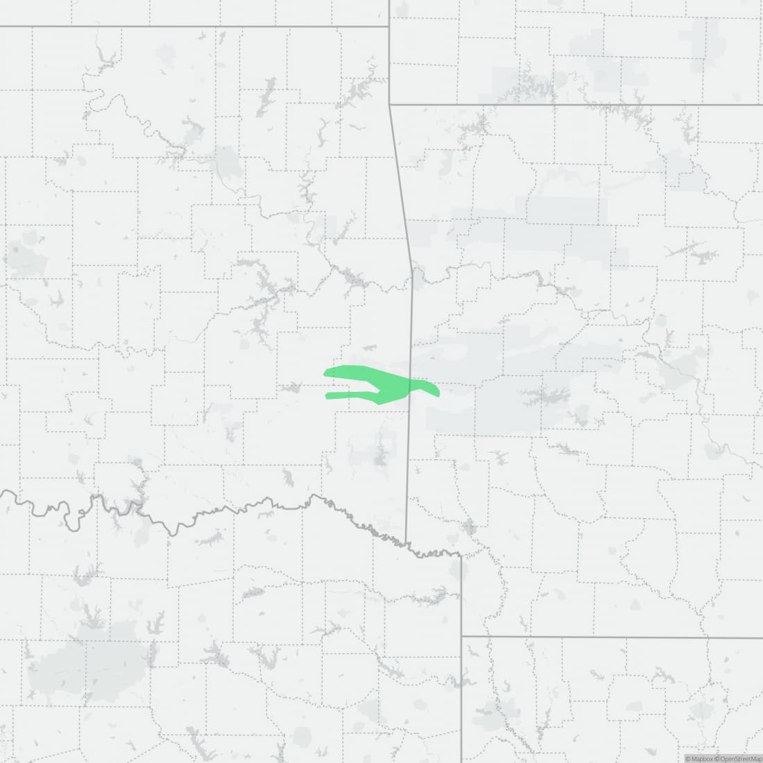 Range map for Rich Mountain Salamander