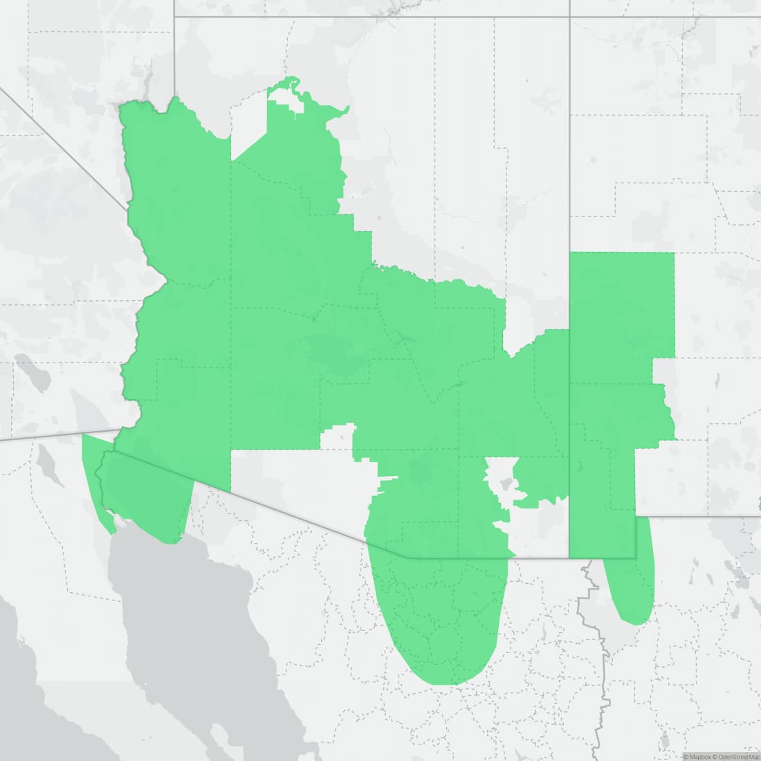 Range map for Lowland Leopard Frog