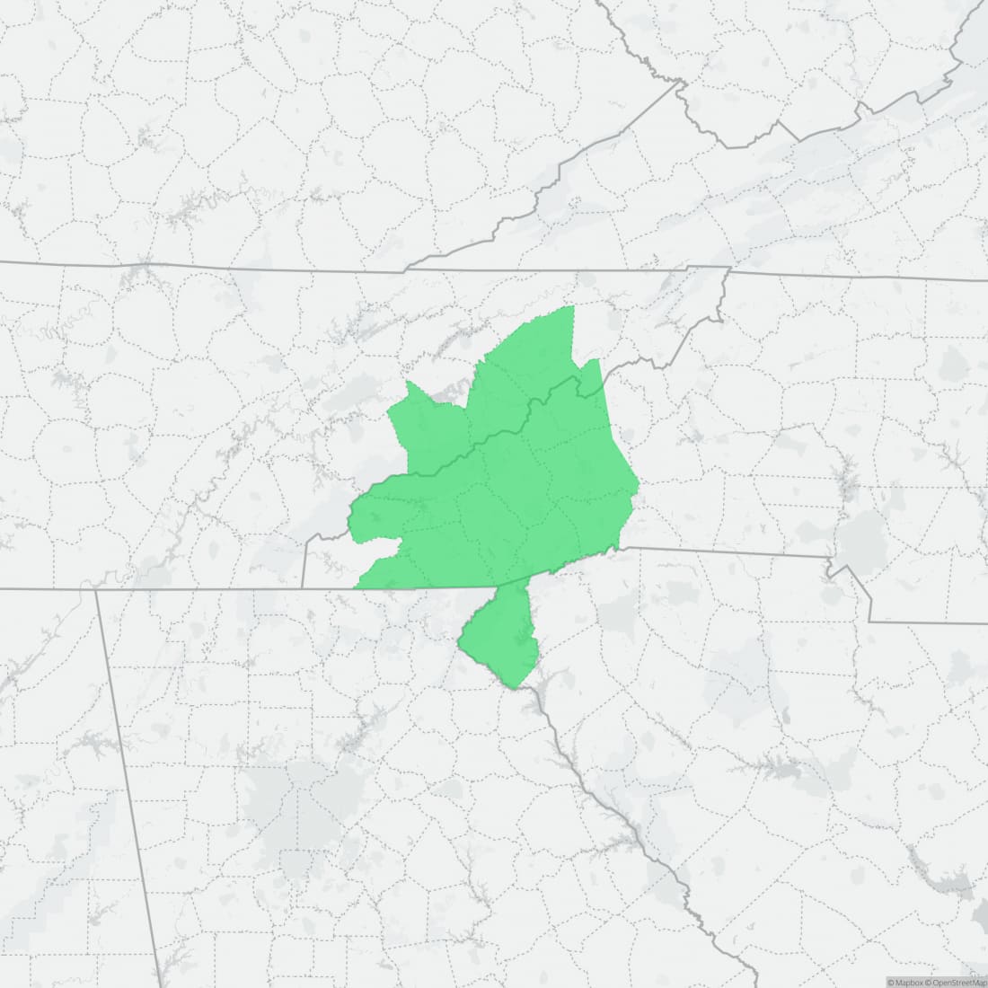 Range map for Pygmy Salamander