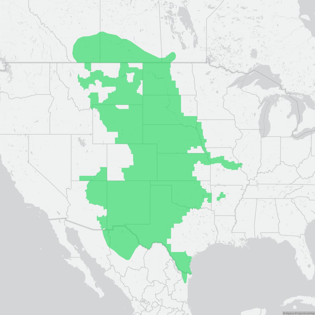 Range map for Plains Spadefoot