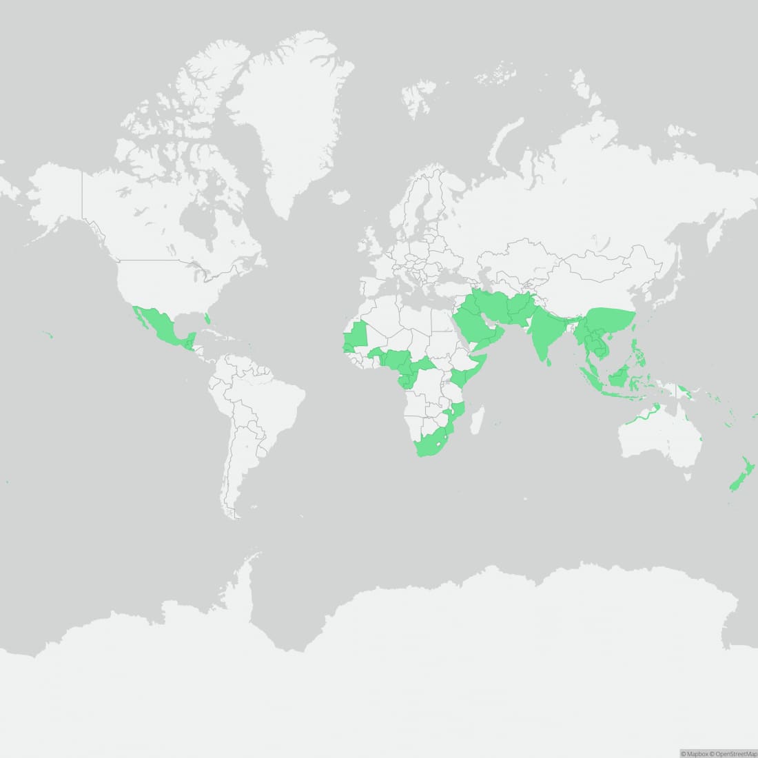 Range map for Brahminy Blindsnake