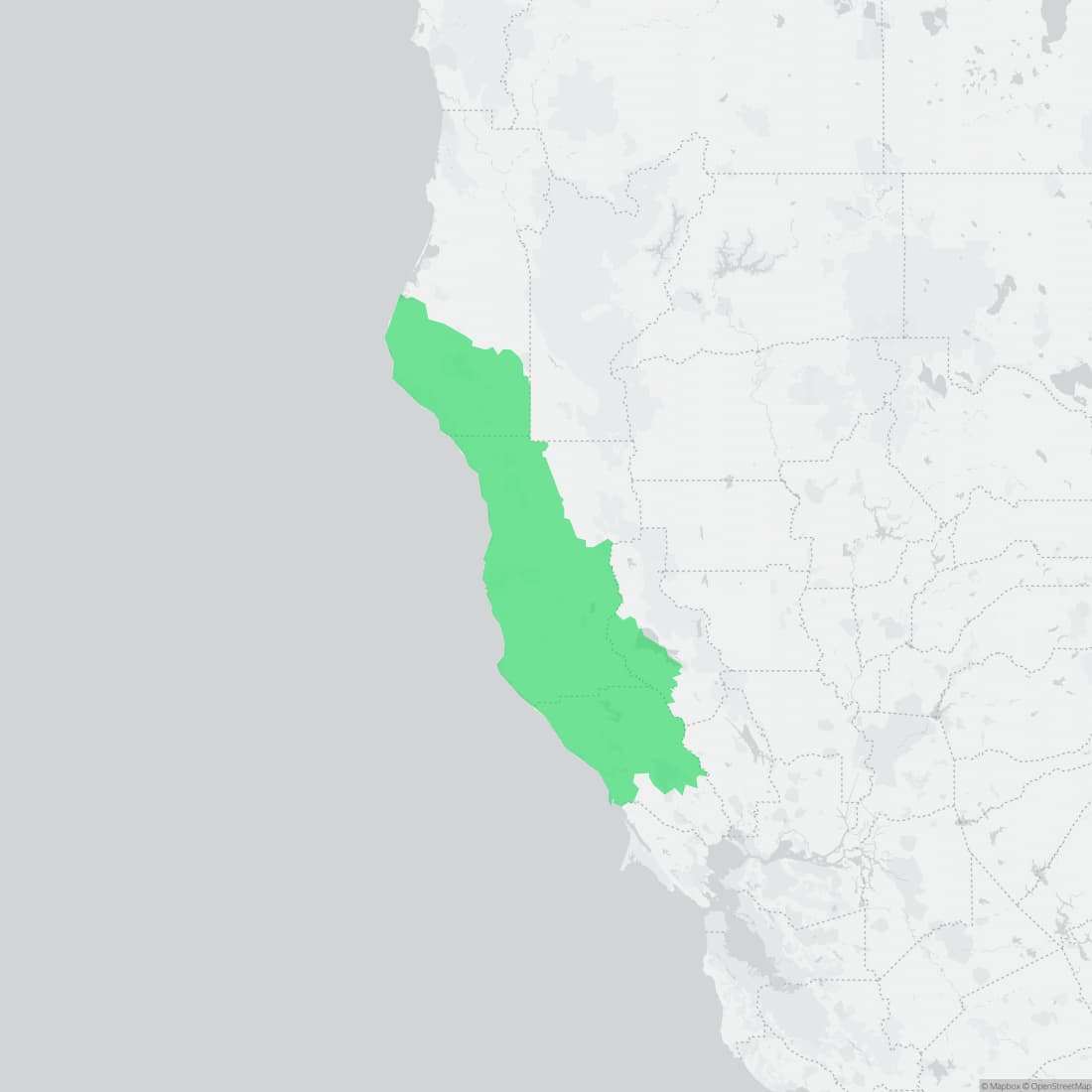 Range map for Red-bellied Newt