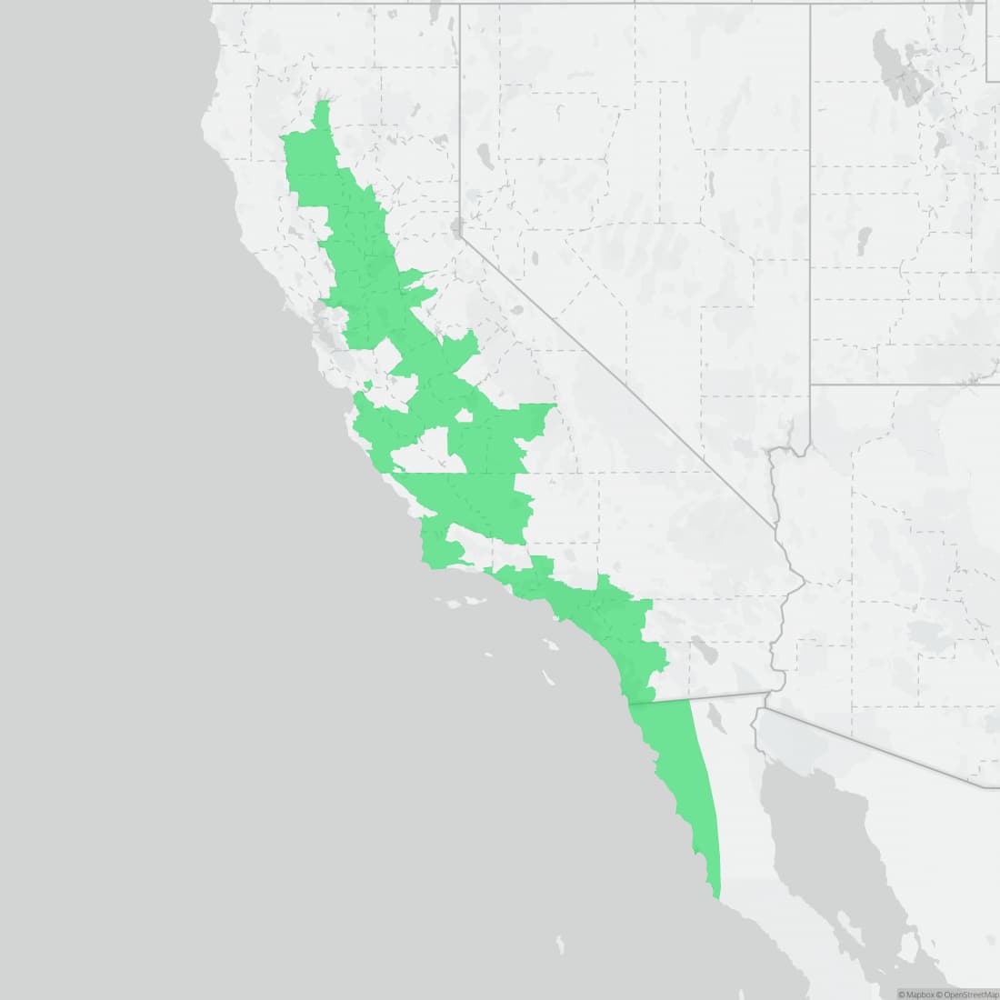 Range map for Western Spadefoot