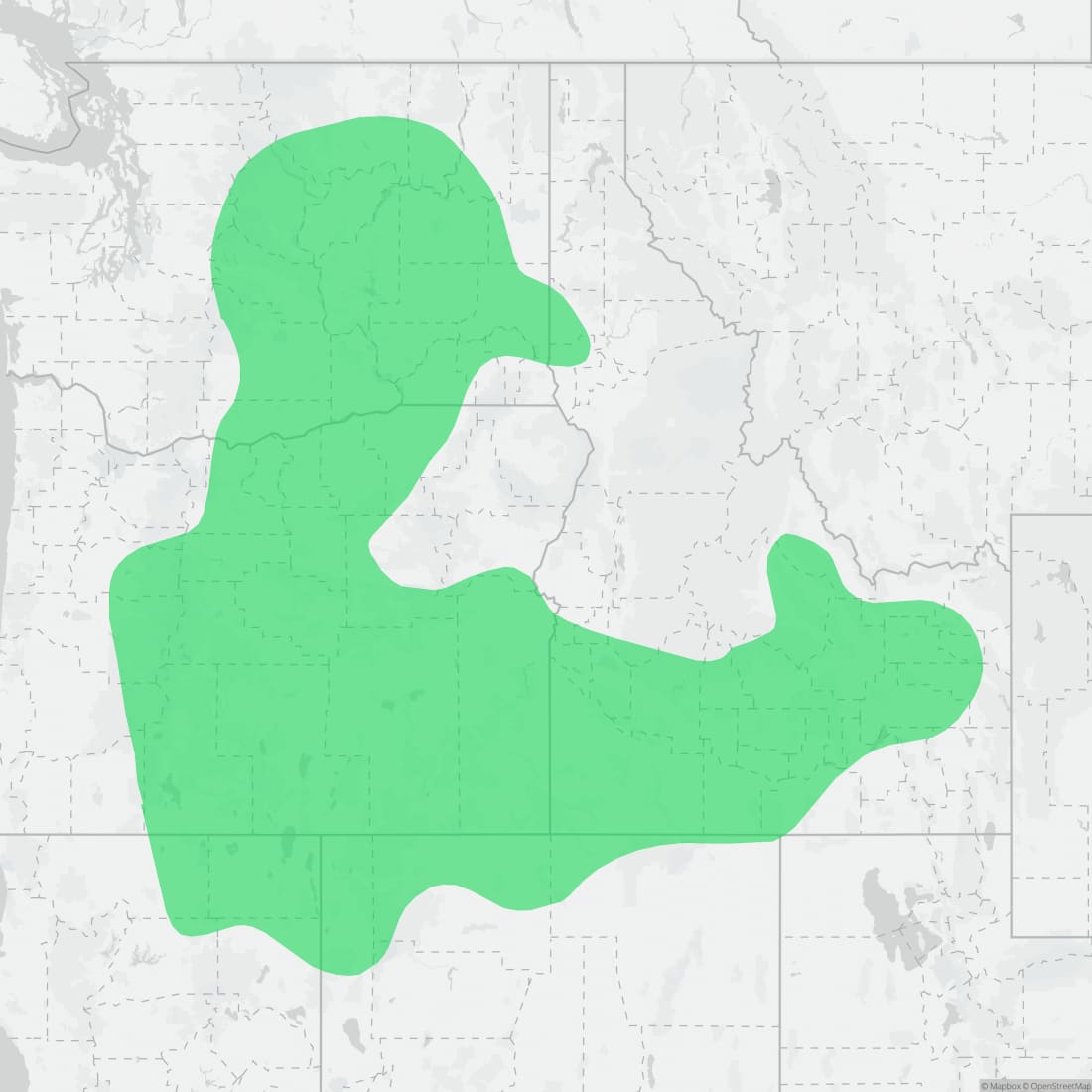 Range map for Pygmy Short-horned Lizard