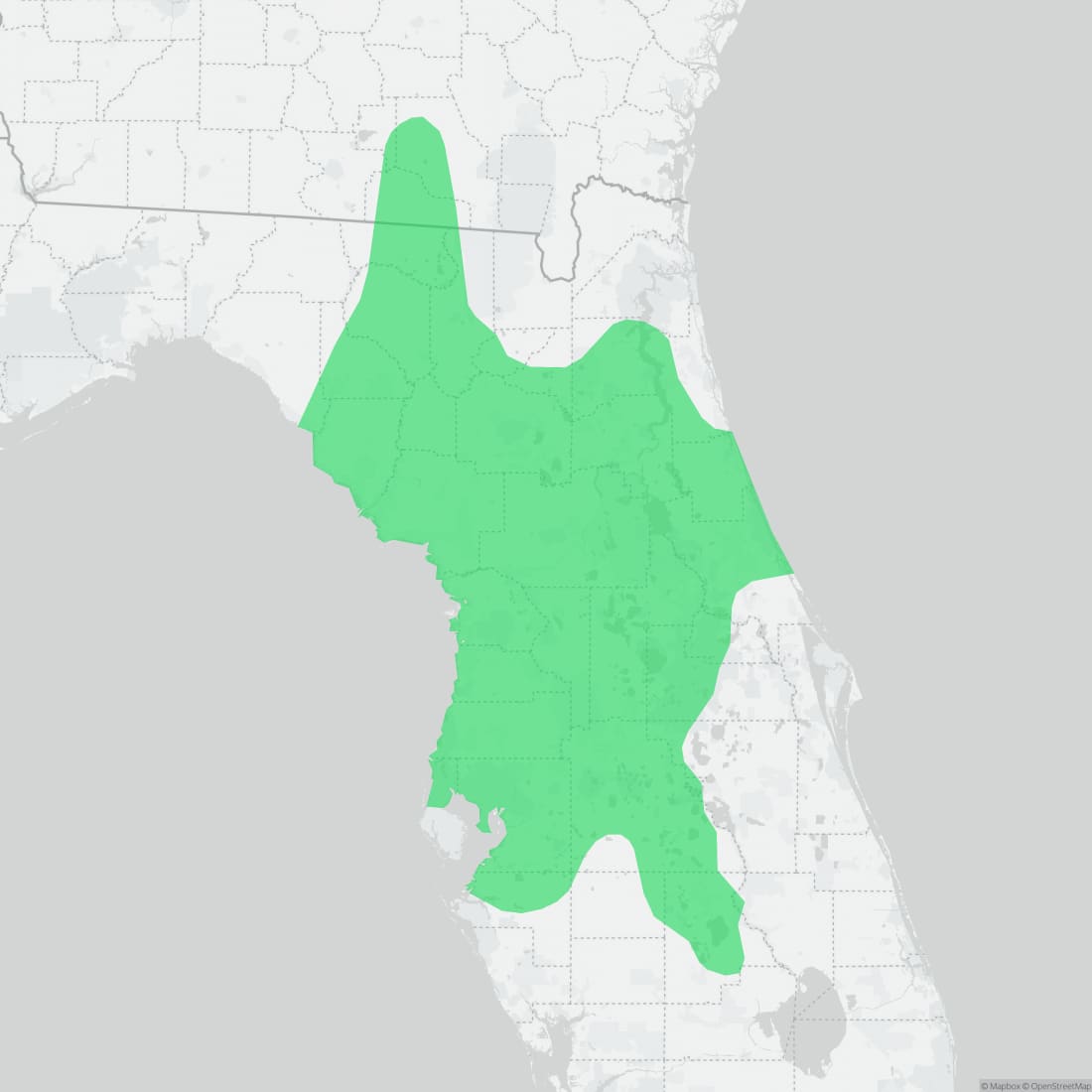 Range map for Florida Worm Lizard