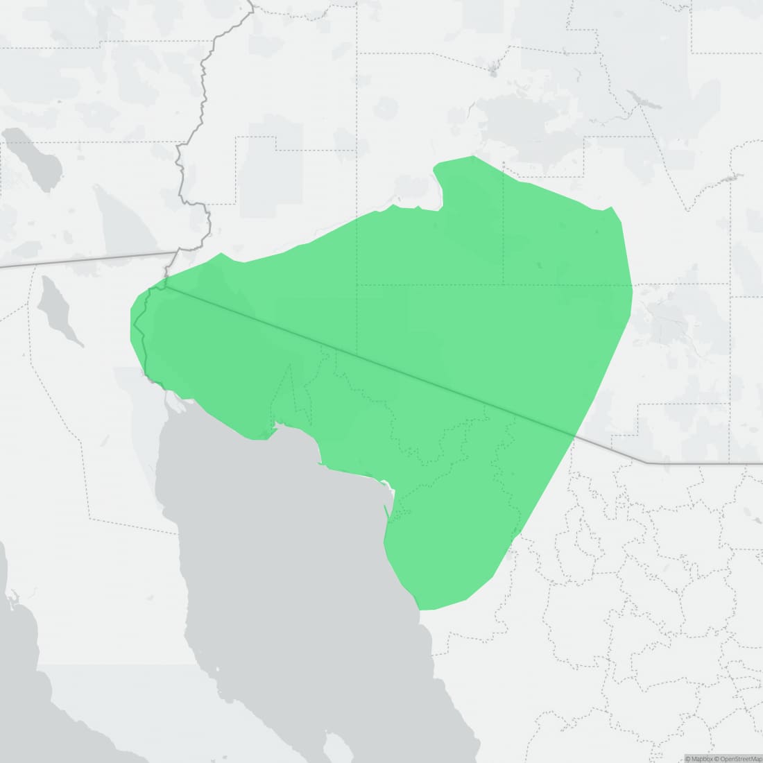 Range map for Sonoran Horned Lizard