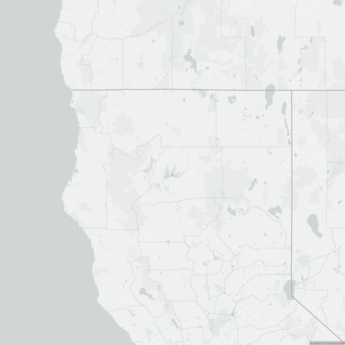 Range map for Wintu Shasta Salamander