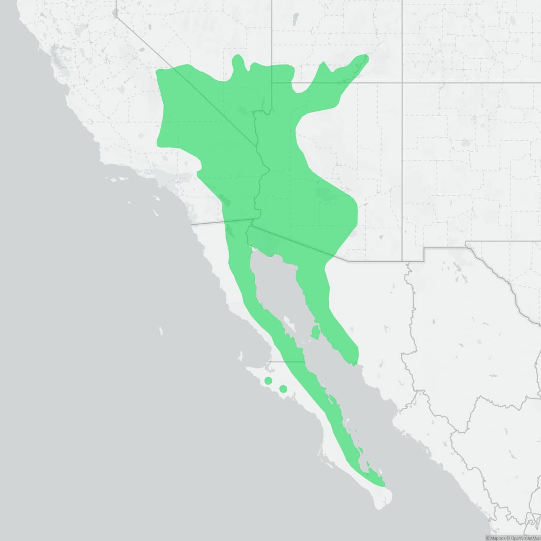 Range map for Common Chuckwalla