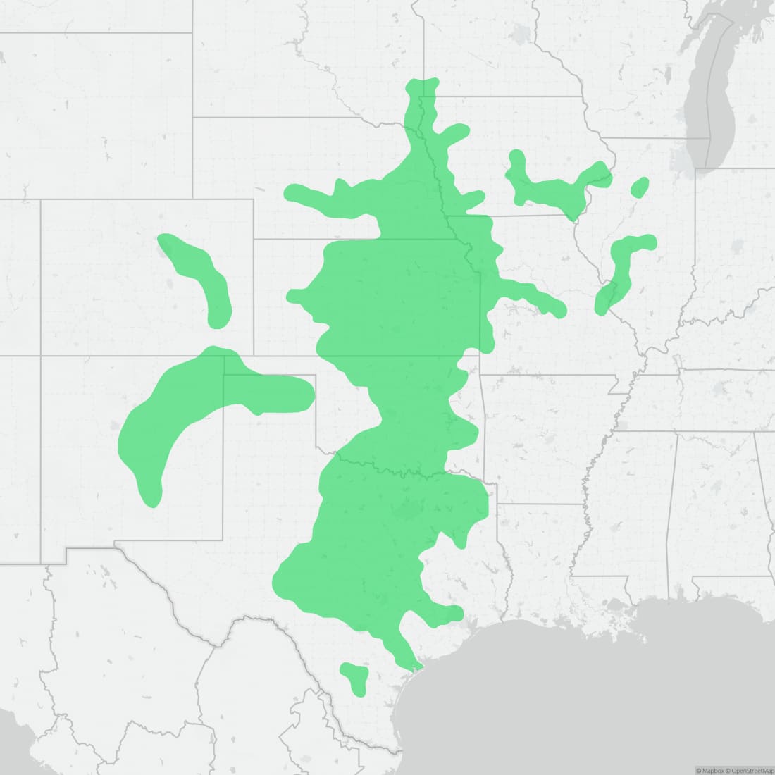 Range map for Lined Snake