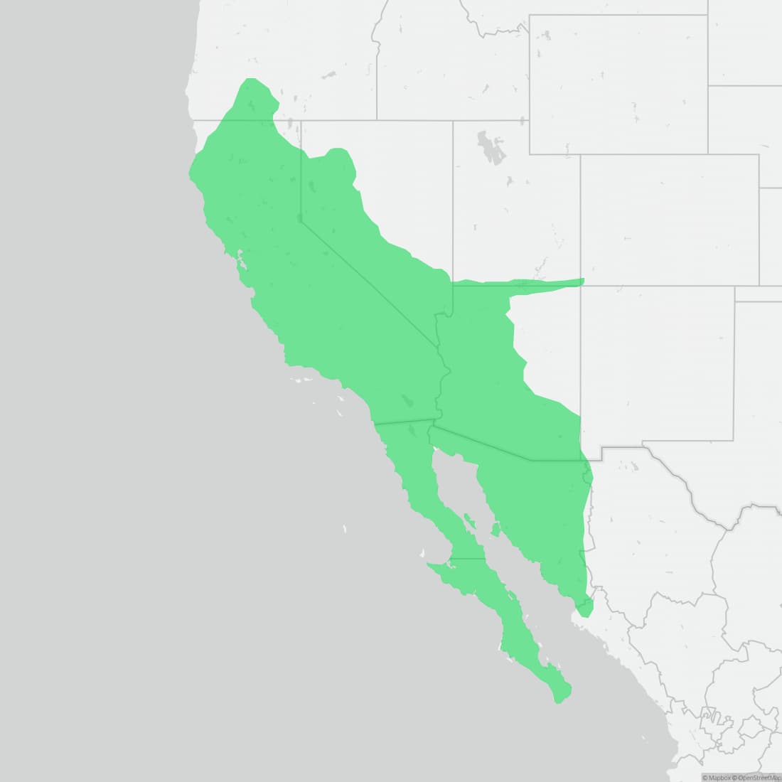 Range map for California King Snake