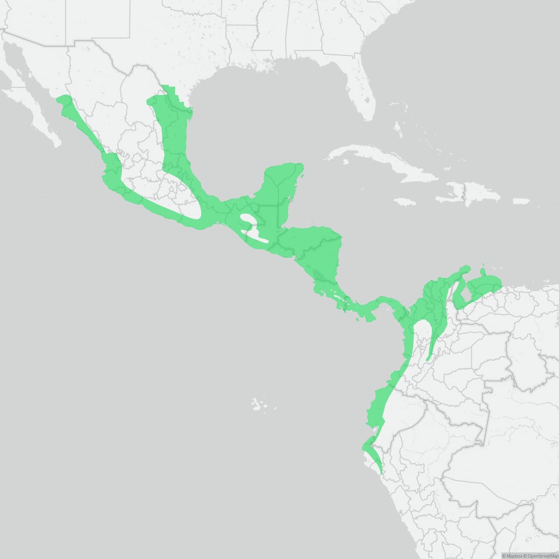 Range map for Giant Toad