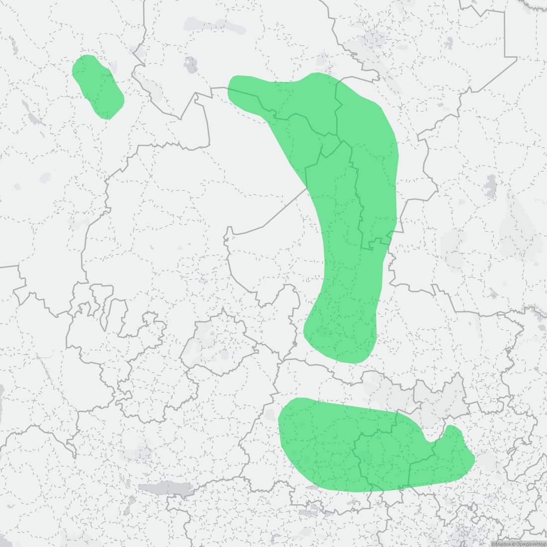 Range map for Spotted Chirping Frog