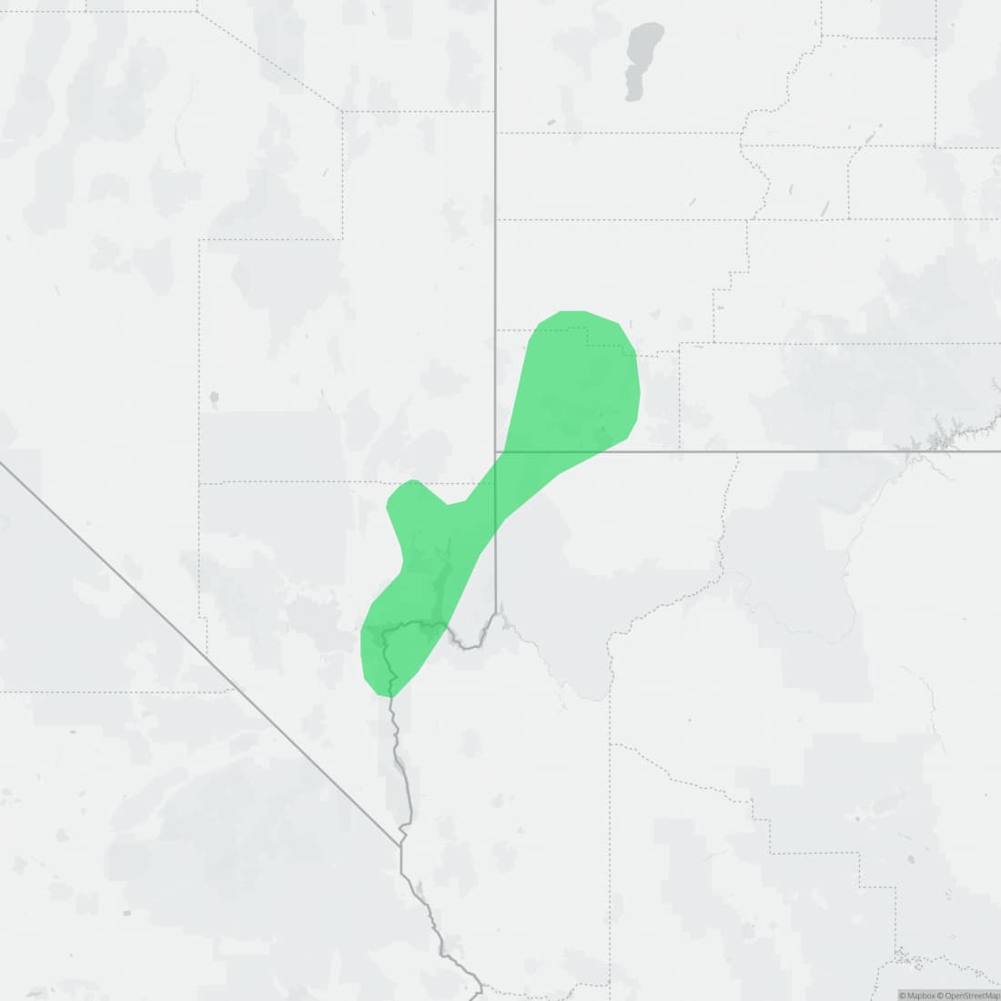 Range map for Relict Leopard Frog