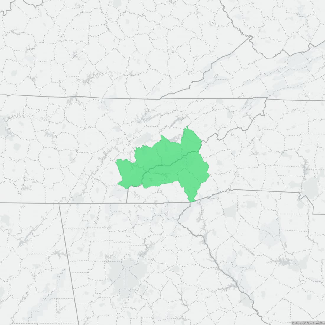 Range map for Santeetlah Dusky Salamander