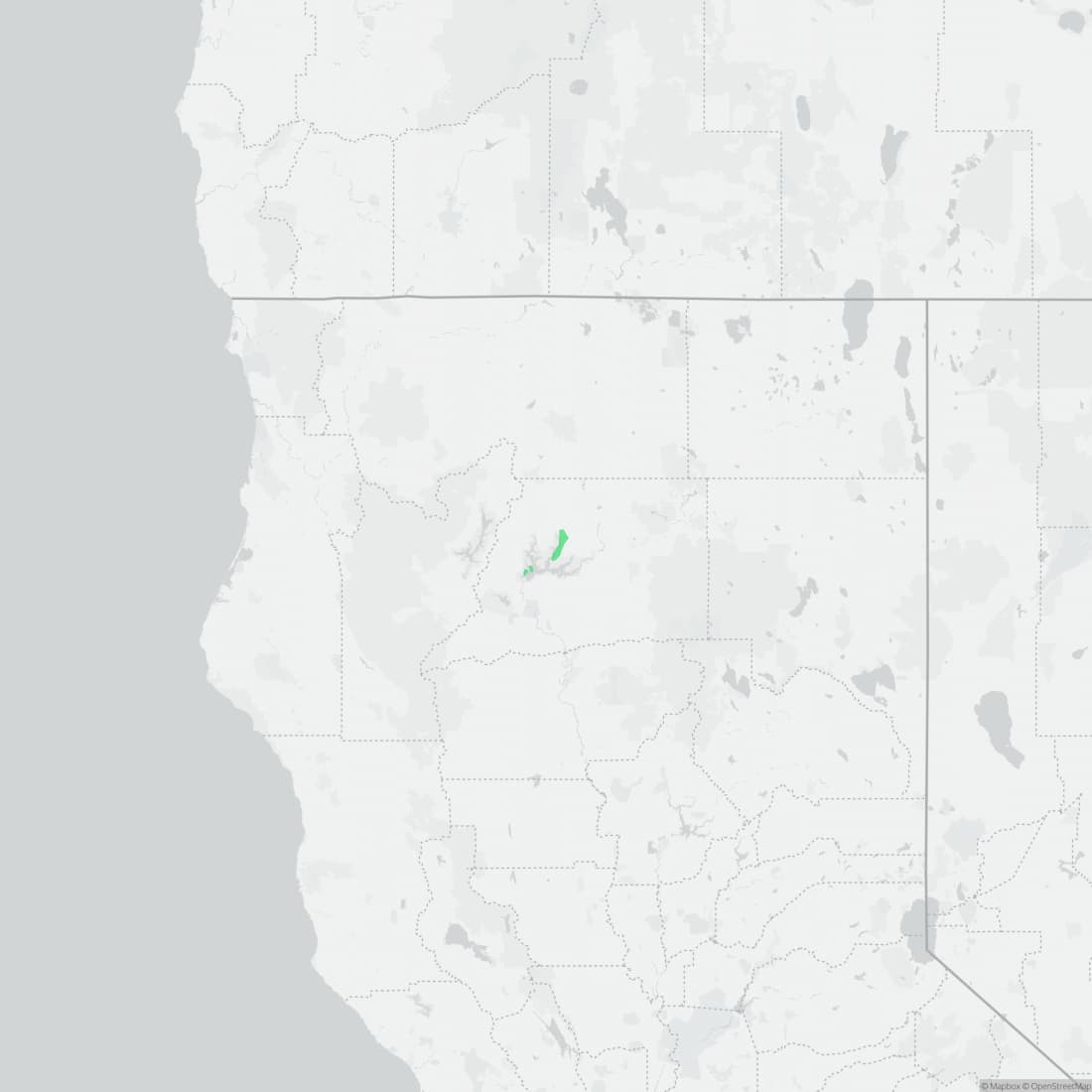 Range map for Samwel Shasta Salamander