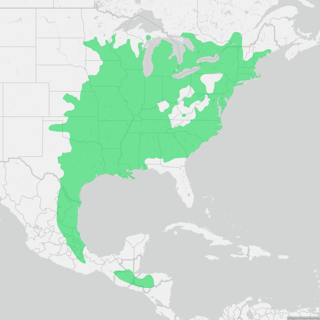 Range map for Dekay's Brownsnake