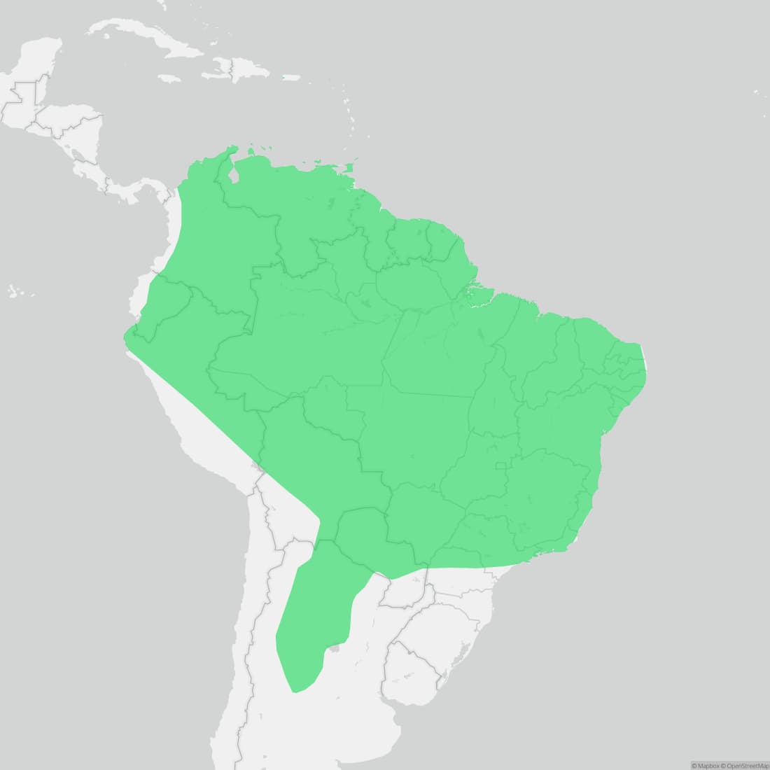 Range map for Boa Constrictor