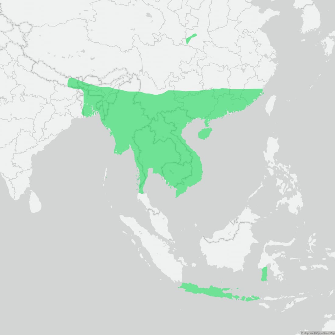Range map for Burmese Python