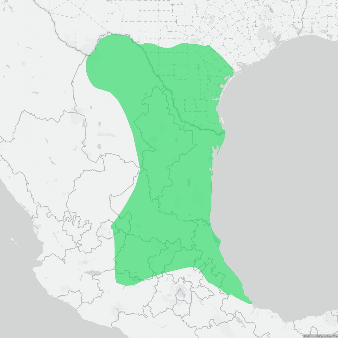 Range map for Schott's Whipsnake