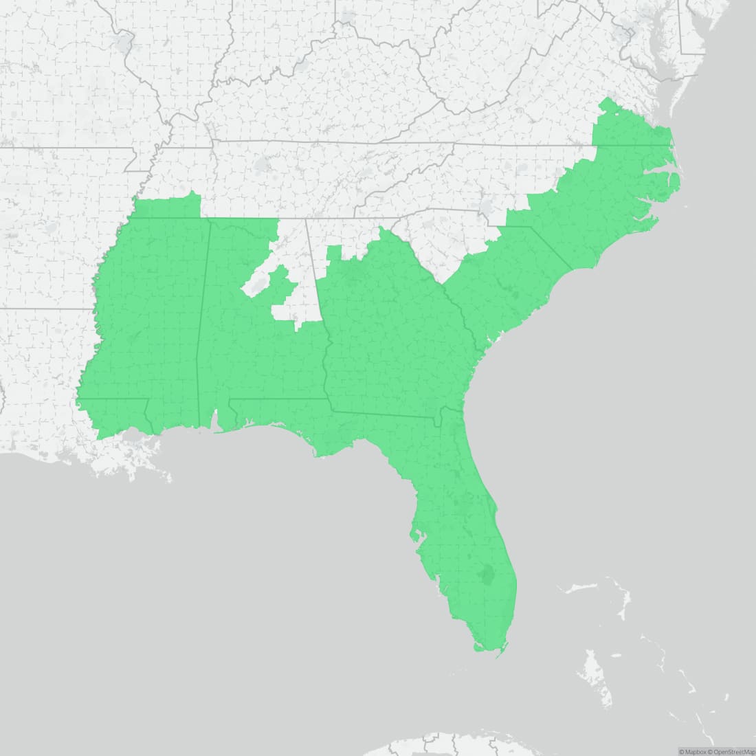 Range map for Southern Cricket Frog
