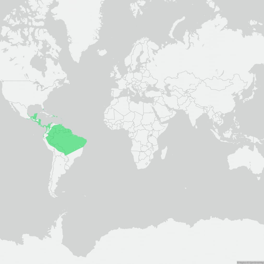 Range map for Green Iguana